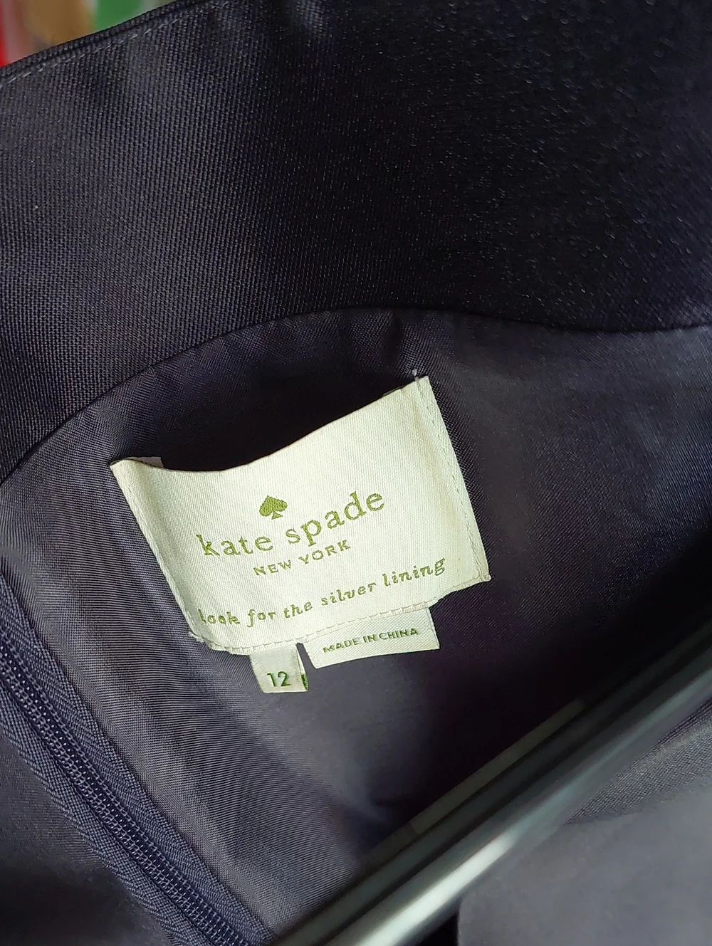 Kate Spade Spotlight V-neck Blue Navy and Pink Polka Dot Mini Dress Sz 12